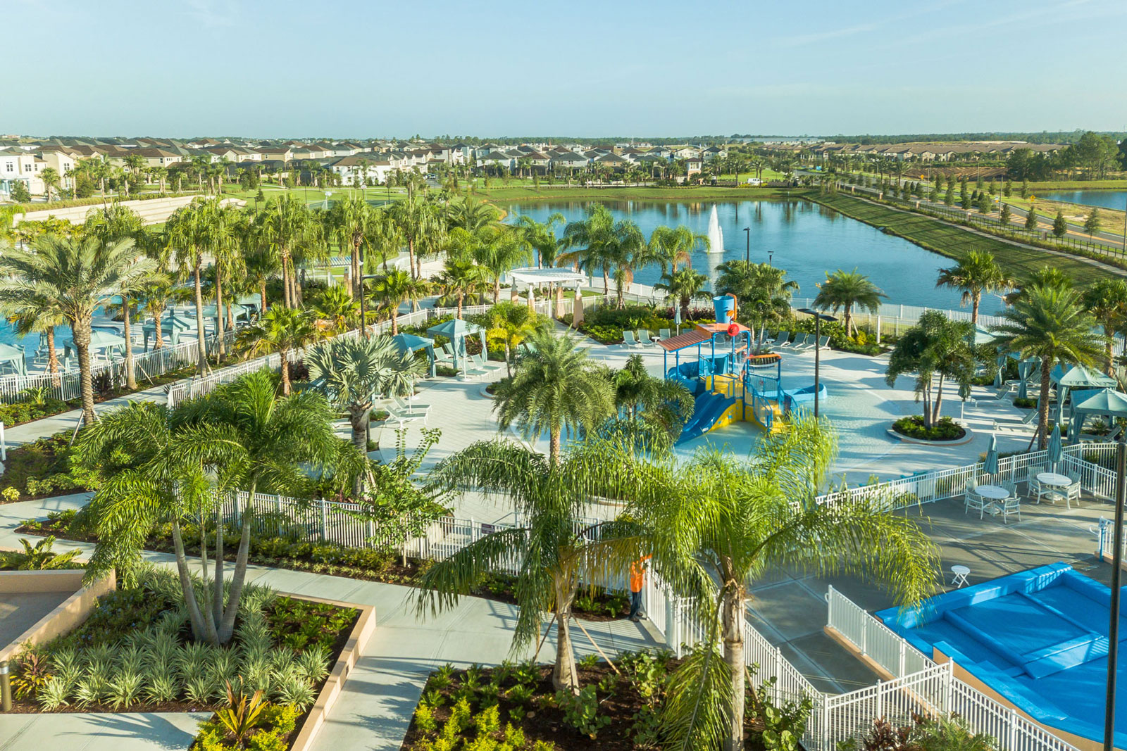 aerial view of resort